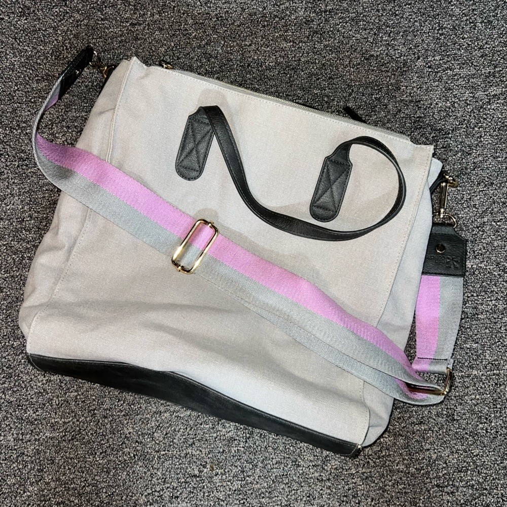 Erin Condren Crossbody Tote - Gray Canvas